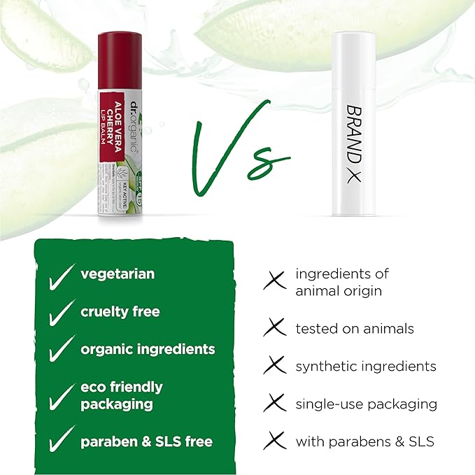 Organic Docotr Aloe Vera Cherry Lip Balm