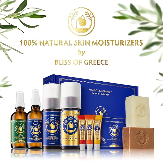 Ancient Greek Remedy Organic Foot Balm for Dry Cracked Feet and Heels, Made of Almond, Olive, Jojoba, Lavender, Vitamin E Oil. Natural Cream Moisturizer for Dry Skin Care for Women, Men