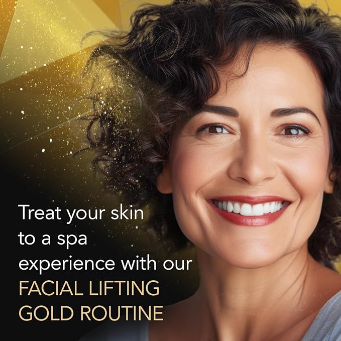 CICATRICURE Gold Lift Anti Gravitational Wrinkles Skin Care Gift Set with Day Anti-Wrinkle Cream + SPF 30 , Night Anti-Wrinkle Cream & Dual Contour Eye and Lip Wrinkle Cream, 3 Piece Set