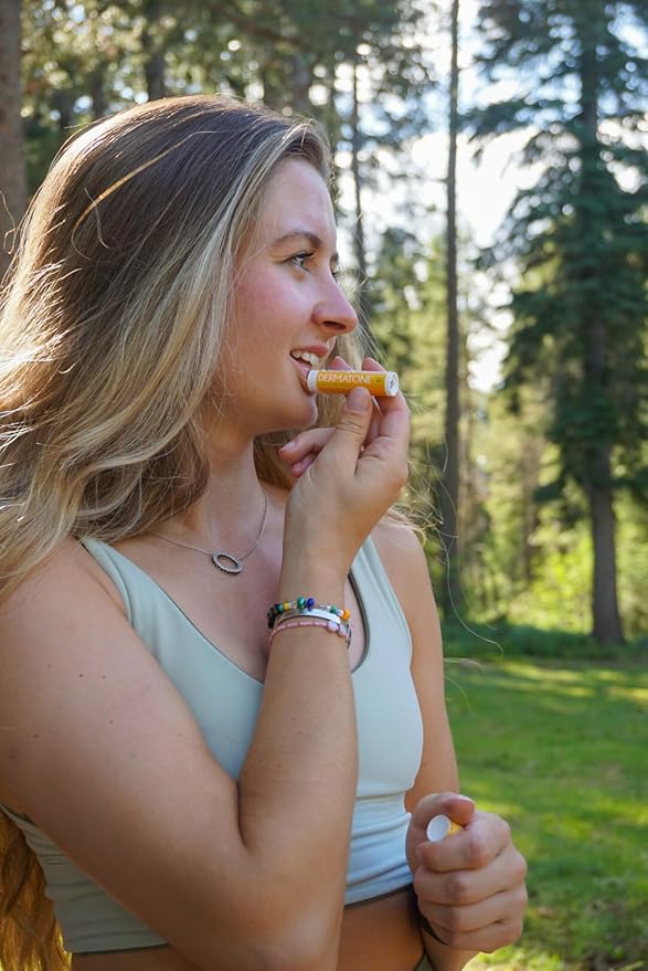 Dermatone Mango Lip Balm | Moisturizing Lip Care | Soothe & Replenish Dry & Chapped Lips | Aloe, Vitamin E | SPF 30 | 3-Pack (Mango, 0.15oz sticks)