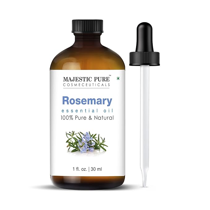 Majestic Pure Rosemary Essential Oil - 100% Pure & Premium Oil for Hair Growth, Skin, Face, Aromatherapy & Diffuser - 1 fl oz | Perfect Oil for Hair Growth