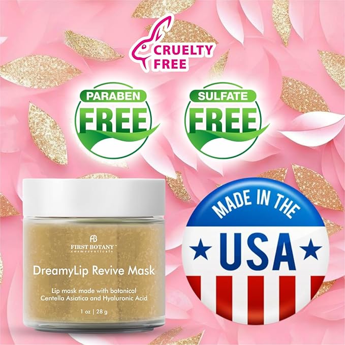 Lip Mask & Lip Balm - 2 in 1 Nourishing & Hydrating leave-on Overnight lip mask (Beige)