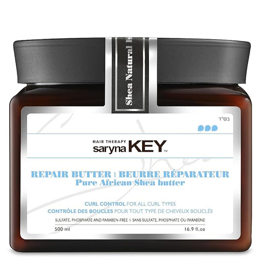 Saryna Key Curl Control Treatment Butter Mask - Shea Butter Hair Mask for Curly Hair - Natural Protein Treatment - Frizzy Hair Moisturizer - Deep Conditioner Mask for Coils and Curls (500ml/16.9oz)