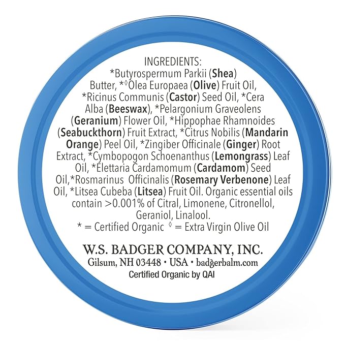 Badger Cuticle Care, 100% Organic Cuticle Cream for Natural Nail Care, Soothe & Restore Dry & Splitting Cuticles, Rich Shea Butter, Light Citrus Scent, .75oz Tin