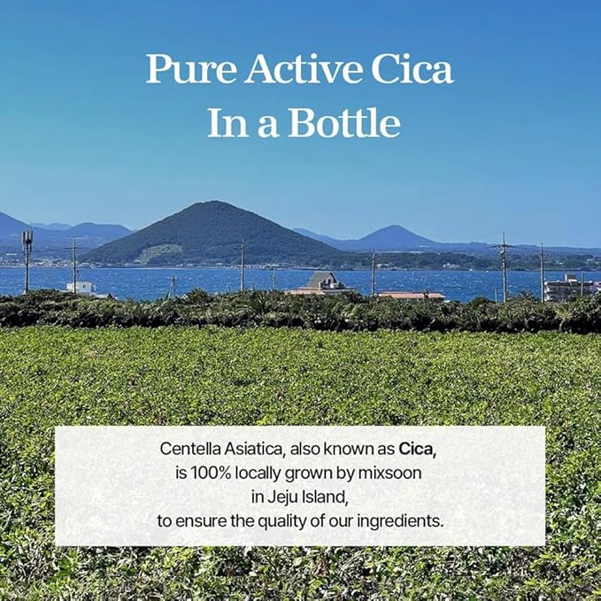 mixsoon Soondy Centella Asiatica Essence Instant Hydrating & Soothing Essence for Irritated, Sensitive Skin for Korean Skincare For Glass Skin-Jeju Island Cica Extracts (1.01 Fl. Oz.(Pack of 1))