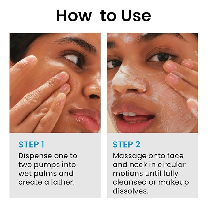 Elvira Gentle Foaming Hydrating Facial Cleanser, Face Wash for Oily Skin and Sensitive Skin, Pore Deep Cleansing, Makeup Remover, Non-Comedogenic, Fragrance Free, Soap Free & Paraben Free, 6.76 fl oz