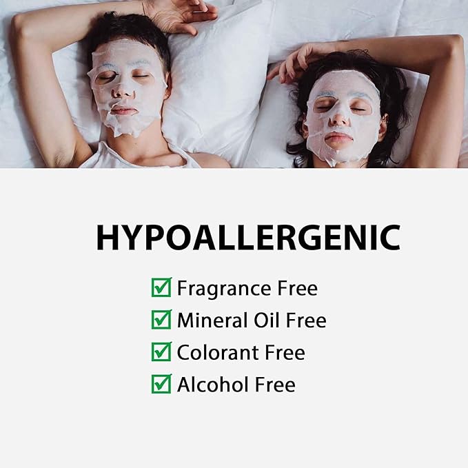 Lululun 36pc Facial Mask Sheet for Skincare, Hyaluronic Acid Hydrating & Moisturizing Face Sheet Mask Pack Set - PURE PINK (Normal Skin)