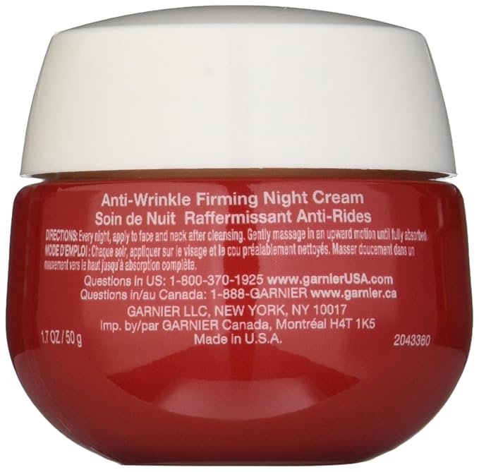 Garnier SkinActive Ultra-Lift Anti-Wrinkle Firming Night Cream, 1.7 oz.
