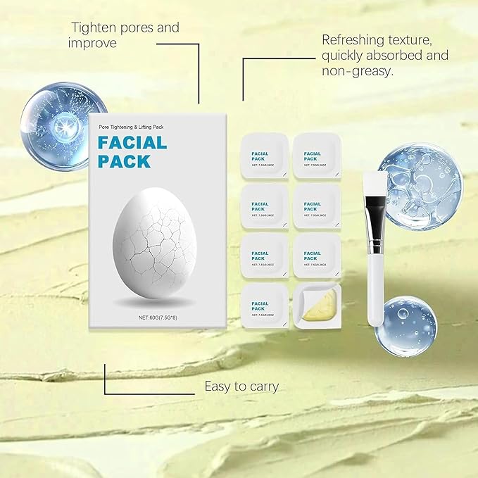 Zombie Face Mask Peel Off, Pore Tightening & Lifting Pack, 8 pcs Hydrating Zombie mask, Facial Mask Care, Anti-Aging, Anti-Wrinkles for All Types (1pcs)