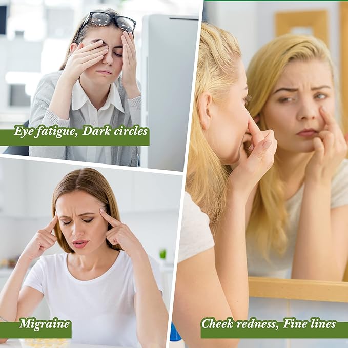 Jade Facial Mask, Jade Sleep Natural Stone Green Facial Cooling Mask, Beauty Skincare Massage Tools for Alleviate Puffiness Face Massage Puffy Eyes Dark Circles