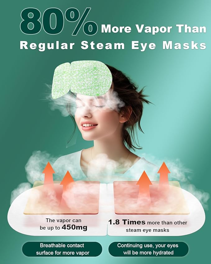 ProCIV 30 Packs Steam Eye Mask, Heated Eye Masks Relaxing Gifts for Women Soothing Eye Fatigue Hot Sleep Mask, Warm Eye Compress for Dry Eyes, Disposable Mask for Travel Essentials