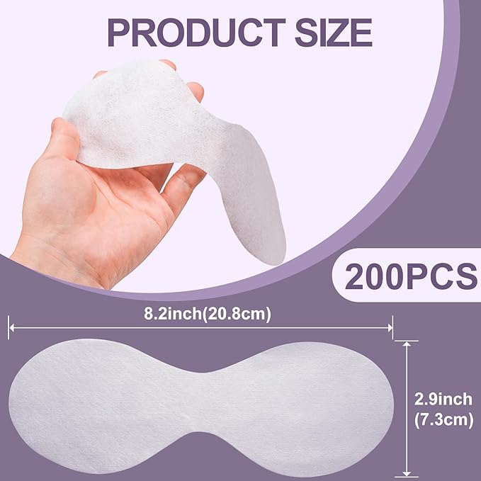 200 Sheets Disposable Eye Care Mask, Non-Woven Cotton Eye Pads for DIY Skincare, Clear Eye Mask Paper Beauty Sheets for Beauty Salon & Home Spa Use