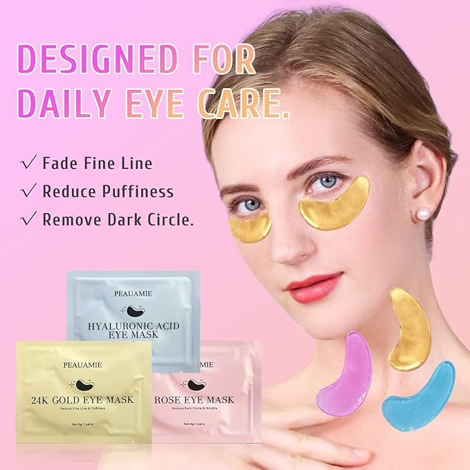 Under Eye Patches for Dark Circles and Smooth Wrinkles& LIYALAN kojic acid soap