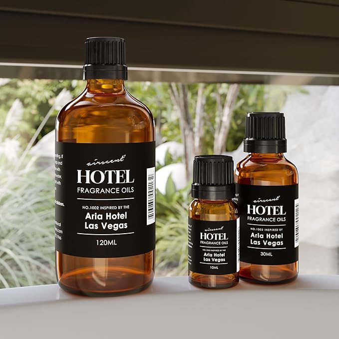 AirScent Hotel Diffuser Oil Inspired by The Aria Asian Garden Scent - Premium Fragrance Oil No. 1003 for Ultrasonic and Waterless Diffusers and Crafting - 10 mL, 34 fl oz Glass Dropper Bottle