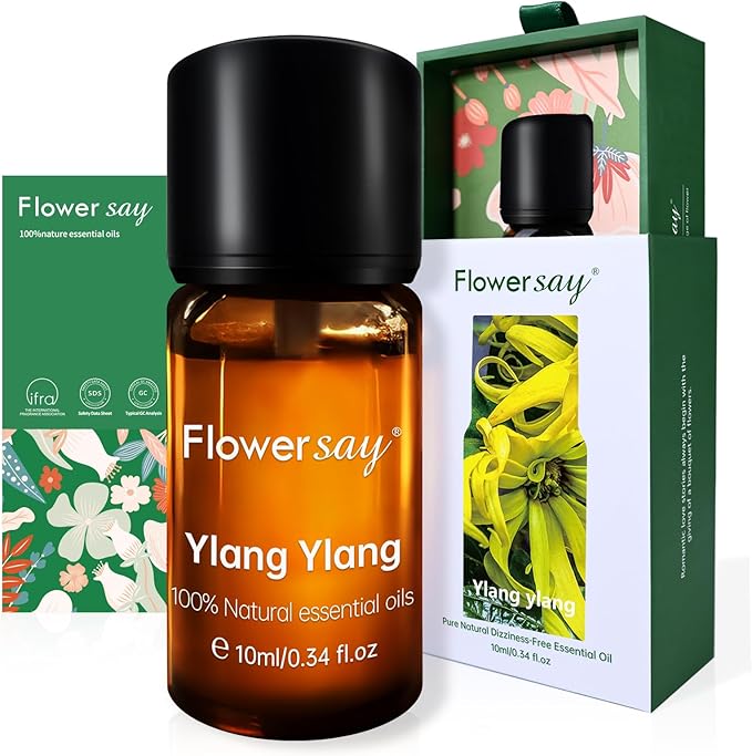 Ylang Ylang Essential Oil 0.34Oz - 100% Pure Natural MAX Undiluted Premium Therapeutic Grade Essential Oils for Diffuser/Skin Care/Massage/Hair/Toenails