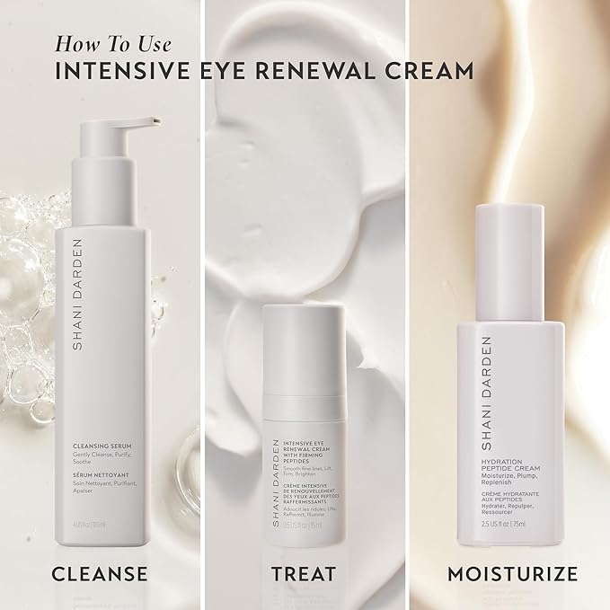 SHANI DARDEN SKIN CARE Intensive Eye Renewal Cream, Anti-Aging Eye Cream for Fine Lines, Crow’s Feet and Dark Circles, Crease-Free and Makeup-Ready, 0.50 fl oz