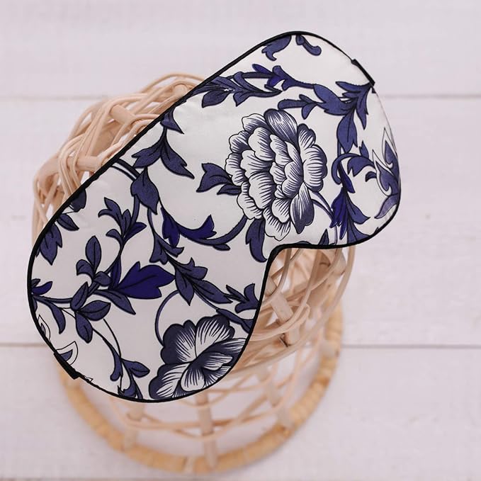 Maxfeel 100% Pure Silk Eye Mask - Sleep Eye Cover in Printed Colors (#5)
