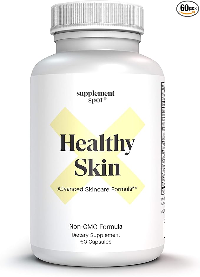 Healthy Skin Anti-Aging Supplement w/Hyaluronic Acid, Trans Resveratrol, Collagen & Alpha Lipoic Acid – Anti Wrinkles Supplement Protects, Rejuvenates & Increases Skin Elasticity (60 Capsules)