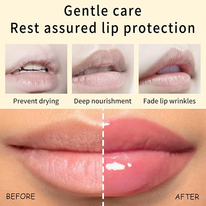 Hydrating Jelly Balm, Tinted Moisturizing Lip Balm For Dry Lips, Instantly Hydrate Lips Conditioning & Nourishing Lip Care Lip Moisturizer Fruit Lip Oil Lip Shine Jelly Lipstick(Strawberry)