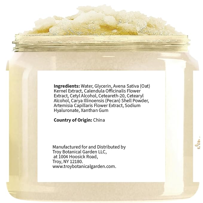 Oatmeal + Calendula Body & Foot Scrub 10 oz - Very Gentle, and Perfect for Sensitive Skin, for a complete spa-like experience - The best stocking stuffer.