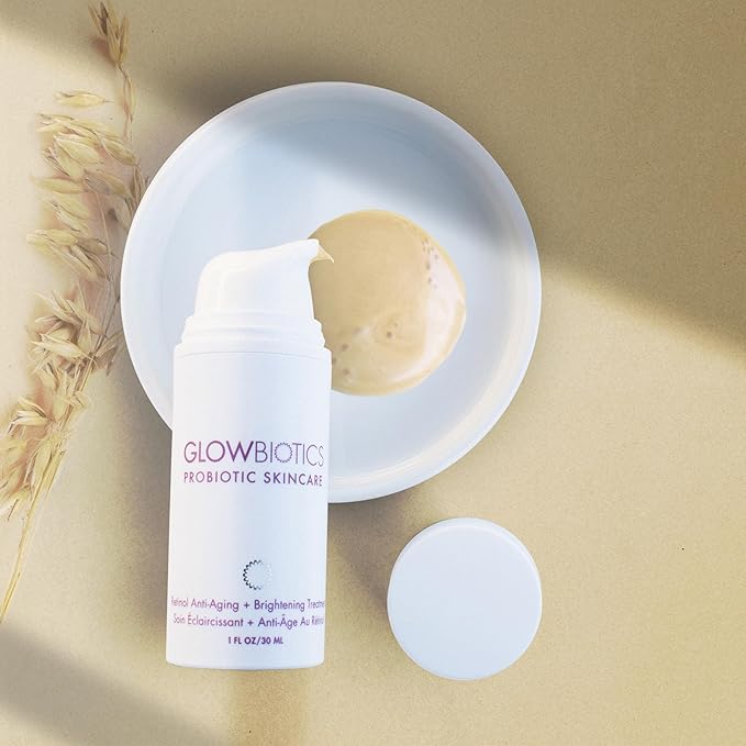 Glowbiotics Retinol Anti-Aging + Brightening Treatment: Reduces Fine Lines, Wrinkles & Sun Damage, Firms, Tightens, and Brightens Skin with Niacinamide & Bakuchiol, 1 Fl Oz