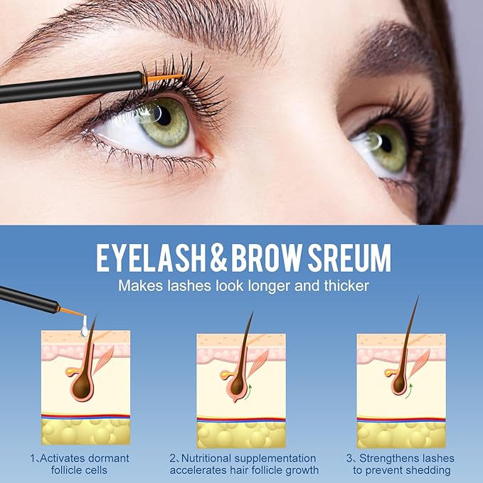 Enhancing Eyelash & Brow Serum, Advanced Formula for Fuller Lashes, 0.14 oz