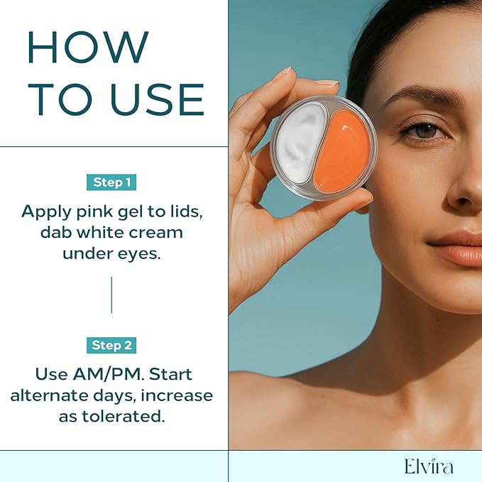 Eye Cream for Dark Circles & Puffiness – Dual Retinol + 5-Peptide Complex with Stem Cell Extract – Anti-Aging & Moisturizing – 0.68 OZ