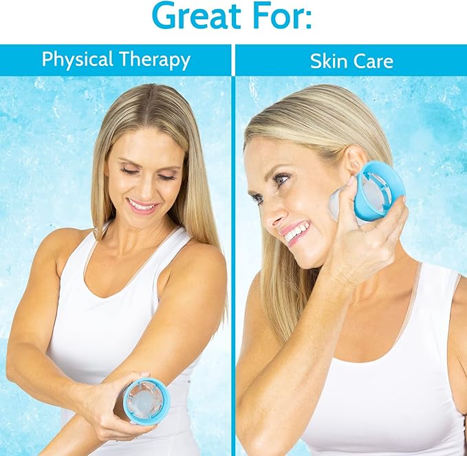 Arctic Flex Ice Cups & Roller - Portable Face Icing Tool, Silicone Massager for Skin Care, Reduces Puffiness & Enhances Beauty