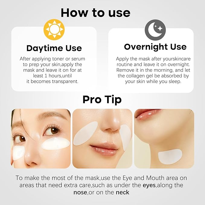 ISTON 4-in-1 Collagen Face Mask Set | Overnight Hydration & Anti-Aging Hydrogel Sheet Masks with Collagen, Hyaluronic Acid, Niacinamide, Peptides & Centella for Wrinkle Reduction& Glowing Skin