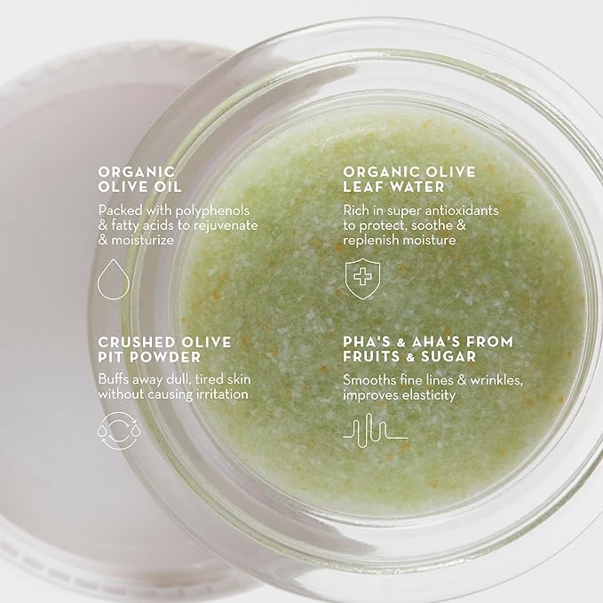 Furtuna Skin Triple Olive Lip Polish - 8ml | Exfoliating Lip Scrub for Women and Men | Lip Treatment with Olive Oil for Smooth and Refreshed Lips