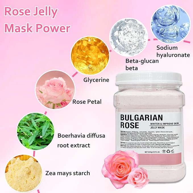 Rose Jelly Mask Powder for Facials Care Vitamins C Hydro Jelly Masks for Facials Professional