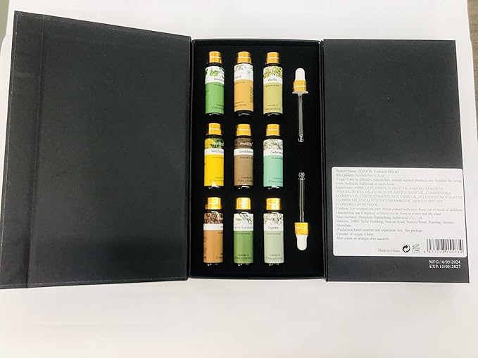 9PCS Premium Essential Oil Set - 10ML/0.33FL.OZ Fragrance Oils for Diffusers DIY Candle Soap Making, Long Lasting Scents, Ideal Gift Set for Friends and Families