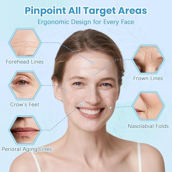Anti-Wrinkle Patches – 208 PCS Facial Wrinkle Patches, Face Tape for Wrinkles Overnight, Forehead Wrinkle Remover to Smooth Face, Fine Lines, Mouth, Frown Lines, Eyes, Smile Lines for Women