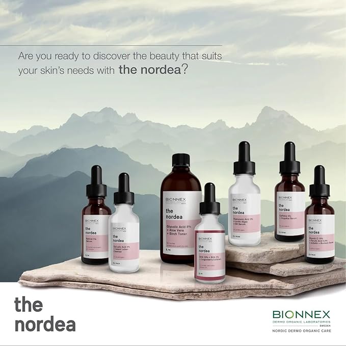 The Nordea - 2% Hyaluronic Acid Serum for Face with Arctic Algae & Vitamin B5 | Anti-Aging Serum for Fine Lines, Wrinkles Hydrating Serum (2% Hyaluronic Acid Skin Serum for Face)