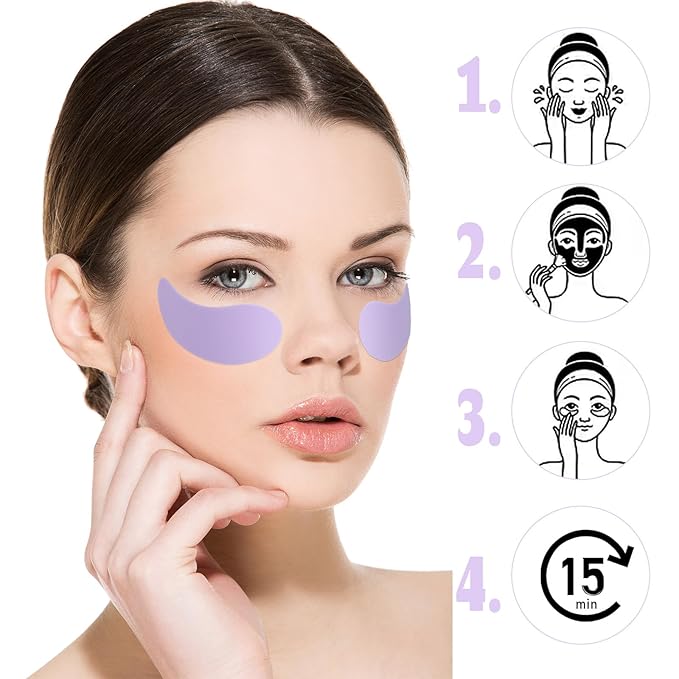 20 PCS Under Eye Patches, Reusable Eye Patches Silicone Patches Under Eye Mask Silicone Eye Patches Reusable Overnight for Dark Circles and Puffiness Effect to Reduce Wrinkles and Fine Lines Colorful