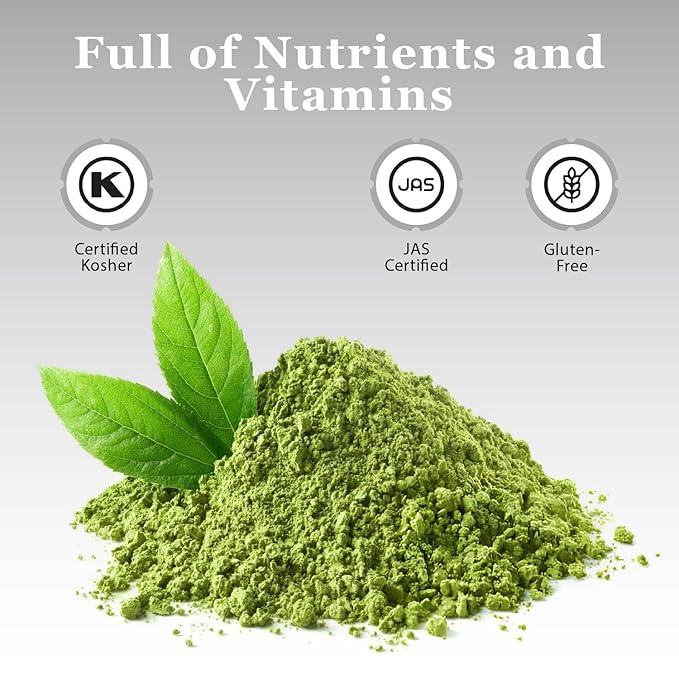 DoMatcha - Summer Harvest Green Tea Matcha Powder, Natural Source of Antioxidants, Caffeine, and L-Theanine, Promotes Focus and Relaxation, Kosher, 75 Servings (2.82 oz)