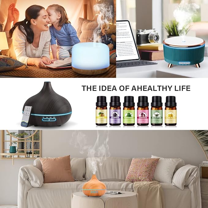 Essential Oil Set - Essential Oils - Pure Essential Oils - Perfect for Diffuser, Massage, Soap, Candle, Bath Bombs Making, 60x10ml(0.33fl.oz)