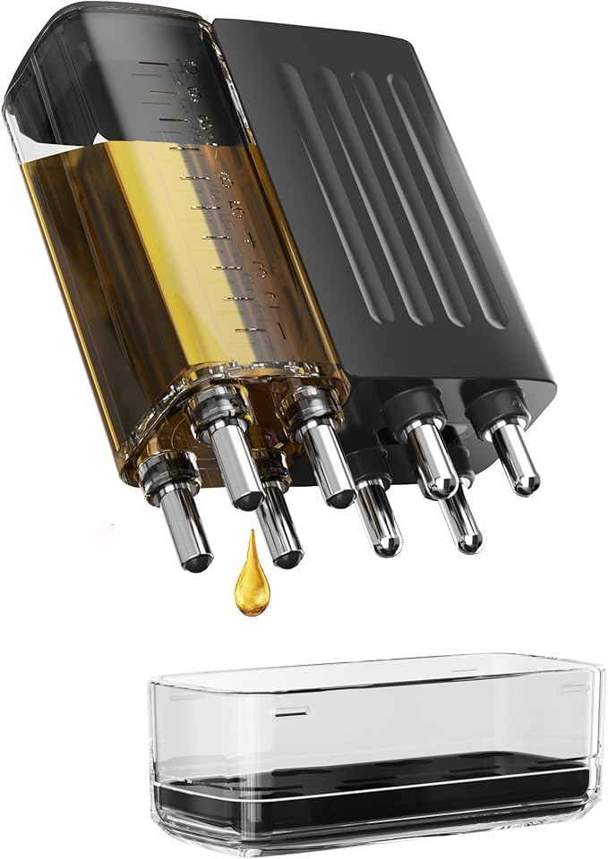 Electric Hair Oil Applicator for Scalp with Massage, Scalp Massager for Scalp Care | Hair Oiling Applicator & Oil Bottles for Healthy Hair | Electric Hair Brush for Healthy Scalp (Black)