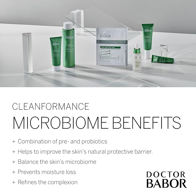 BABOR DOCTOR Cleanformance Pre & Probiotic Moisture Glow Routine Set, Moisture Glow Cream & Serum, Moisturizing Face Cream with Hyaluronic Acid & Vitamin E, Radiant Results Skincare Set
