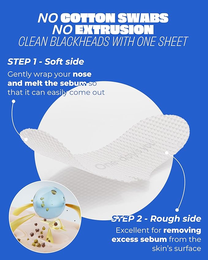 One-day's you P.Z SSOC SSOC No More Blackhead Nose Strips Sebum & Pore Care | Hypoallergenic Korean Nose Mask Blackhead Remover Clogged Pore Tightening Skin Care w/Centella Asiatica (0.07 oz, 5 EA)