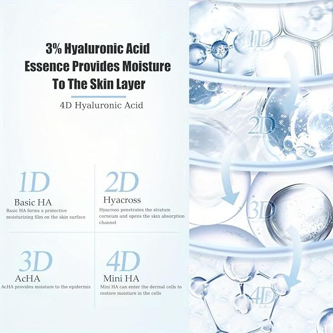 30pcs 3% Hyaluronic Acid Serum Ultra-Hydrating Vials, Hyaluronic Acid Tubes, Ultra Hyaluronic Acid Tubes, 3% Glass Skin Ultra-Hydrating Serum