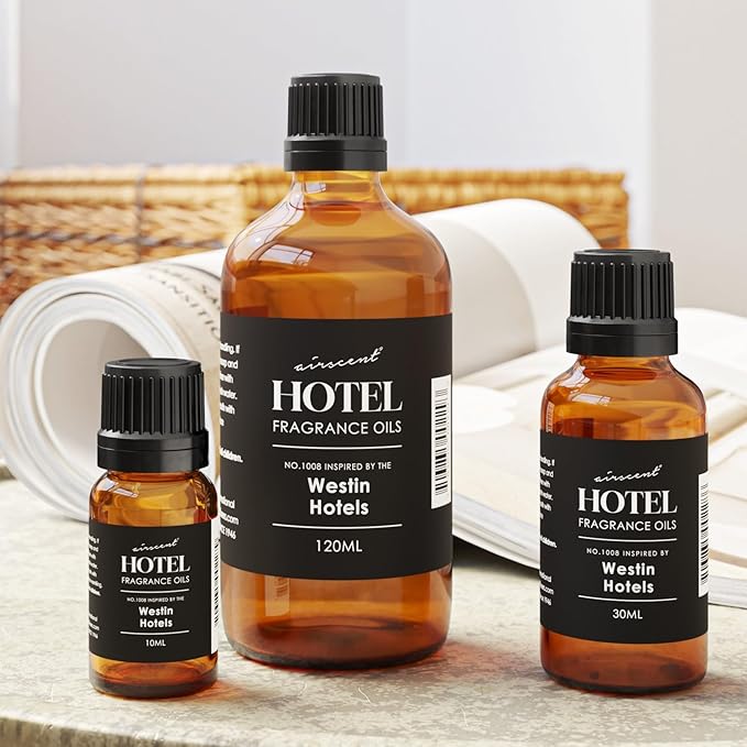AirScent Hotel Diffuser Oil Inspired by The Westin Hotel Scent - Premium Fragrance Oil No. 1008 for Ultrasonic and Waterless Diffusers and Crafting - 500 mL, 16.9 fl oz Glass Bottle