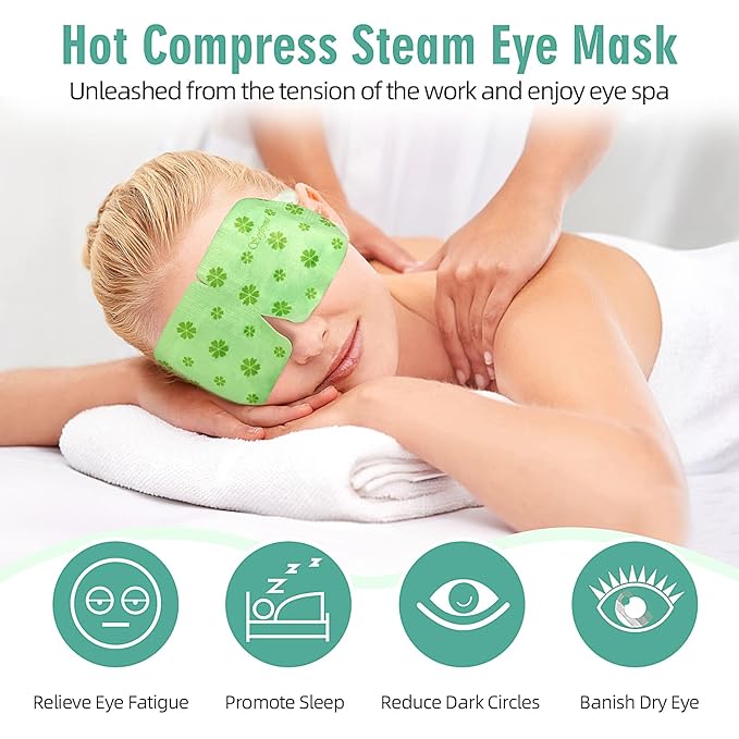 Serfeymi 22 Packs Steam Eye Mask-Disposable Cornea Care Rest Self Heating Eye Mask,Warm Eye Compresses for Dry Eyes,Sleep,Spa,Travel Essentials & Relaxation Gifts,Stocking Stuffers-Mixed 3 Scents
