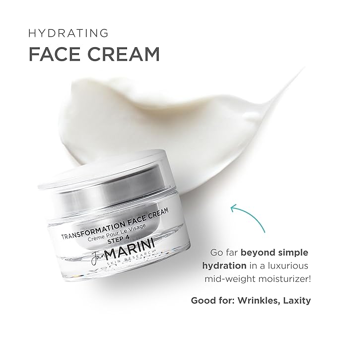 Jan Marini Skin Research Transformation Face Cream - Daily Hydrating Moisturizer for Face - Skincare Facial Cream - Facial Lotion for Dry Skin, Oily Skin & Combo Skin - 1 oz
