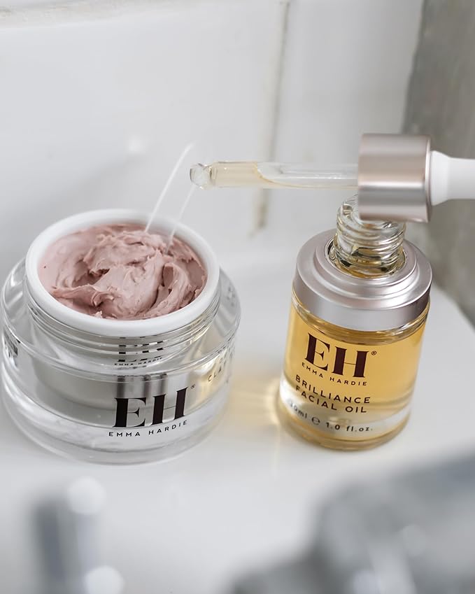 Emma Hardie Travel Size 15ml Purifying Pink Clay Detox Mask, Use to Cleanse, Balance, Exfoliate & Rejuvenate Skin, Suitable for Most Skin Types, Including Sensitive Skin, Vegan & Cruelty Free