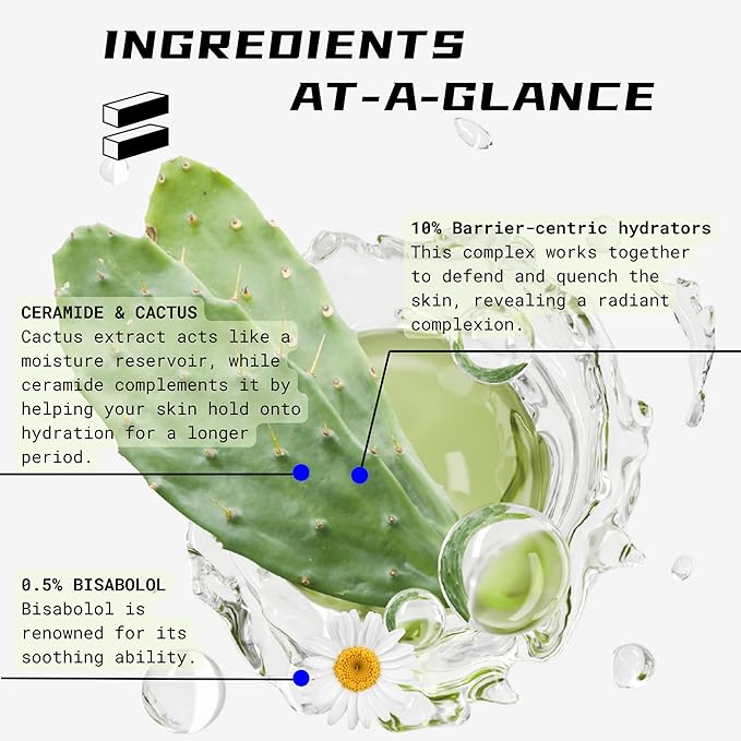 Cactus Ceramide Fortifying Milk | Calm & Hydrate & Reinforce Facial Toner | Relief Dry with ceramide NP & 0.5% Bisabolol | 10% Barrier-Centric Hydrates Toner for Sensitive & Dry Skin