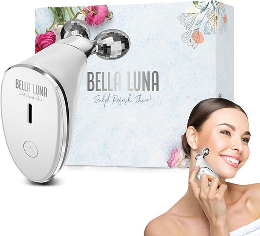 5-in-1 Microcurrent Facial Device for Face Tightening, Lifting & Wrinkle Reduction – Non-Invasive Anti Aging Tool, Jawline Shaper & Skin Lifting Face Sculpting Device for At-Home Skincare