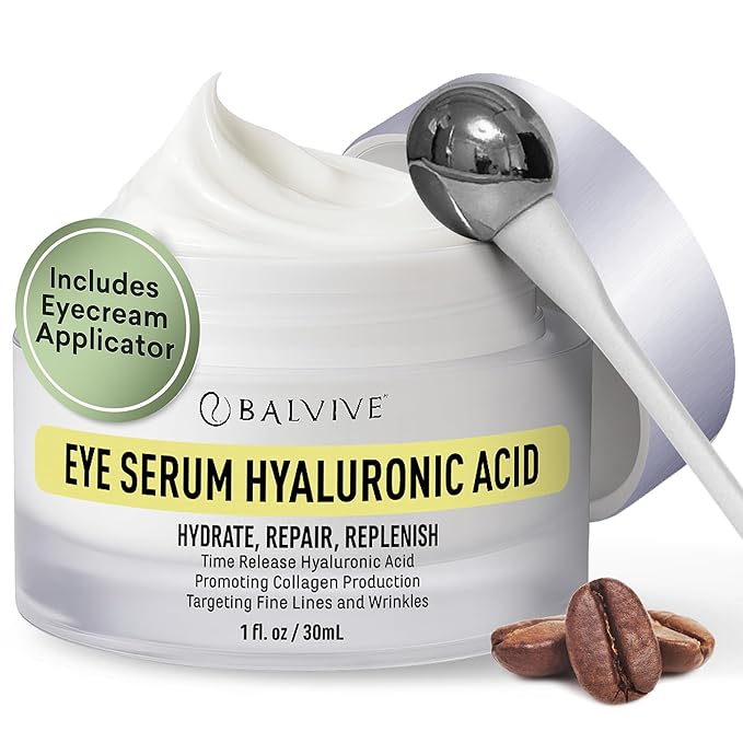 Eye Serum Treatment with Retinol, Caffeine & Multi-Peptides for Dark Circles, Puffiness, Wrinkles & Fine Lines - Hydrating & Revitalizing Under-Eye Cream for Women & Men, 30ml