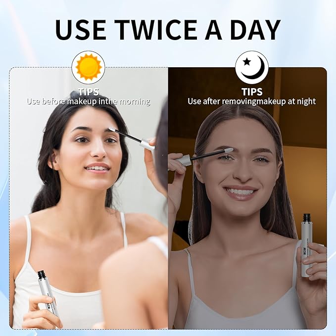 Natural Eyebrow Growth Serum To Grow Brows for Women, Fuller, Thicker, Longer Brows, 3ML Plant Extracts Enhancer, Visible Growth in 4 Weeks, Vegan & Cruelty-Free