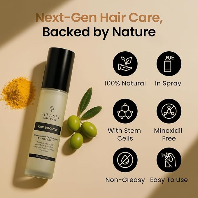 Hair Booster for Women & Men – Hair Revitalizing Serum with Capilia Longa & Arginine for Thick, Dry, Long, Damaged Hair – Peptide-Enriched Hair Tonic, 2 Fl Oz